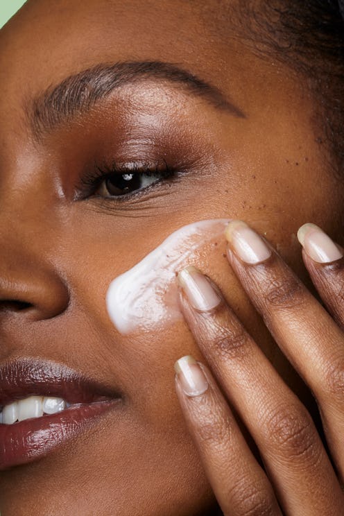 Model using the new Tata Harper Superkind Collection.