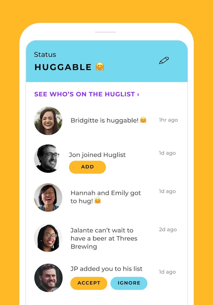 The Huglist UI screenshot 2