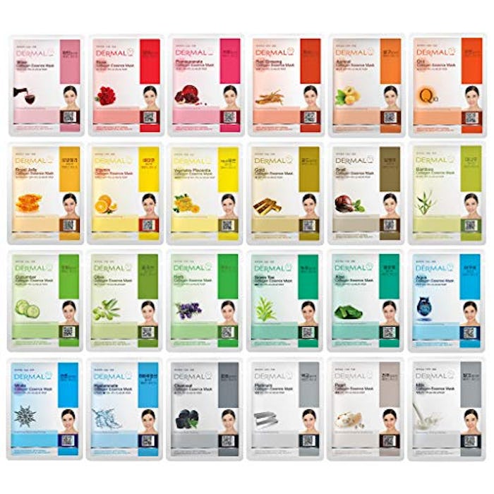  DERMAL 24 Combo Pack Collagen Essence Full Face Facial Mask Sheet