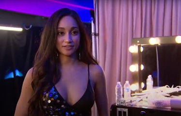 Victoria Fuller prepares to compete in a Revolve runway challenge in Season 24, Episode 2 of "The Ba...