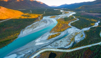 Alaska aerial footage of scenic landscape
