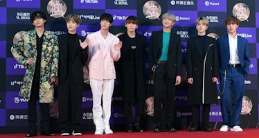 SEOUL, SOUTH KOREA - JANUARY 05: BTS arrives at the photo call for the 34th Golden Disc Awards on Ja...