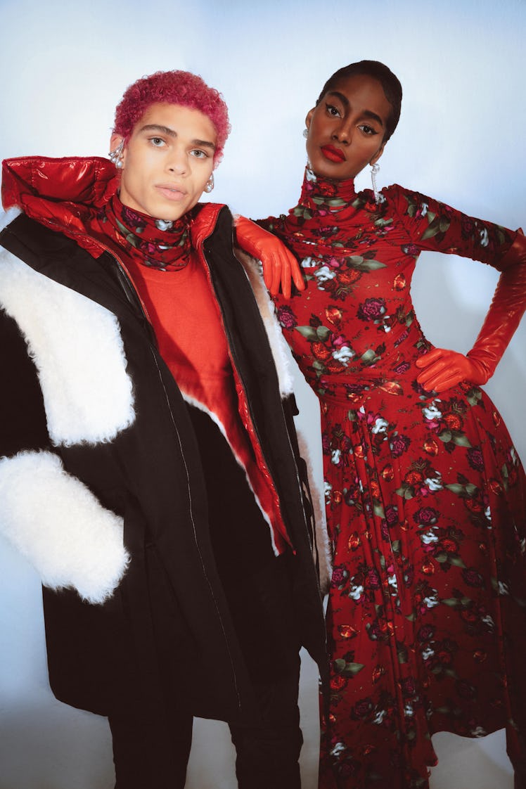 Two models wearing looks from Prabal Gurung's pre-fall 2021 collection