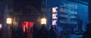 The Power Broker graffiti in The Falcon and the Winter Soldier Episode 3