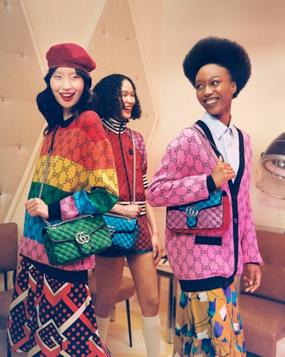Gucci Ouverture campaign for the fashion house's GG Multicolor collection released in April 2021.