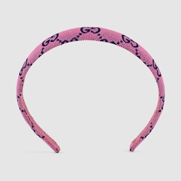 Pink GG Multicolor Canvas Hair Band