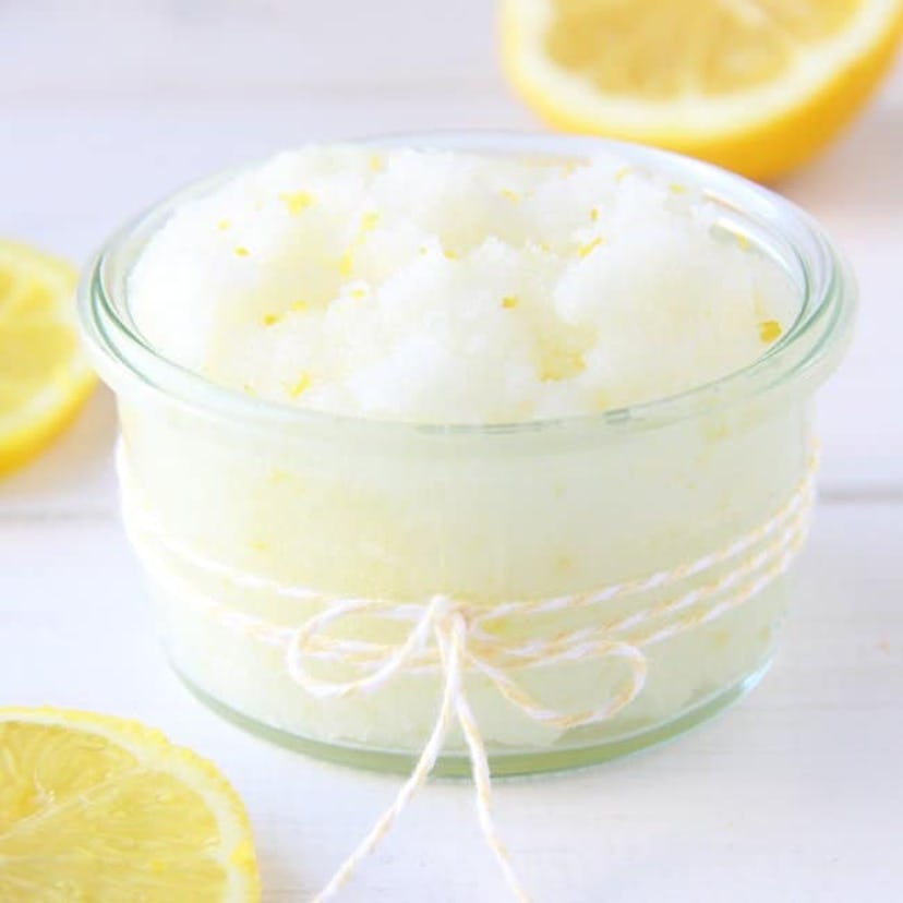 Lemon sugar scrub.