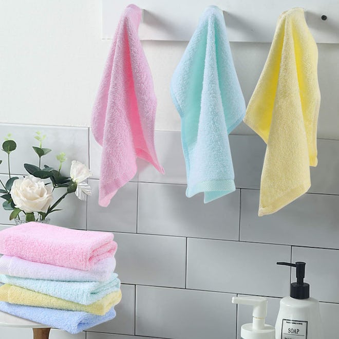 Yoofoss Ultra-Soft Bamboo Washcloths (10-Pack