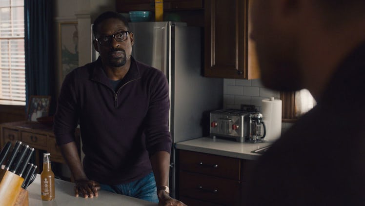 Sterling K. Brown as Randall, Justin Hartley as Kevin in This Is Us