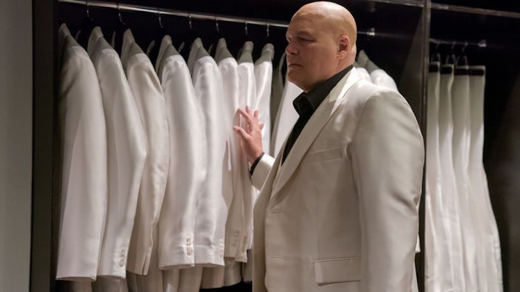 Vincent D'Onofrio as Wilson Fisk/Kingpin with his white suits in Netflix and Marvel's Daredevil