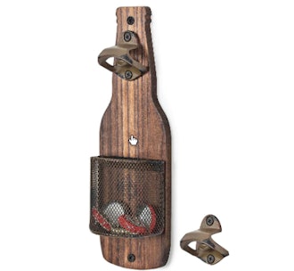 SODUKU Vintage Wall-Mounted Bottle Opener and Cap Catcher 