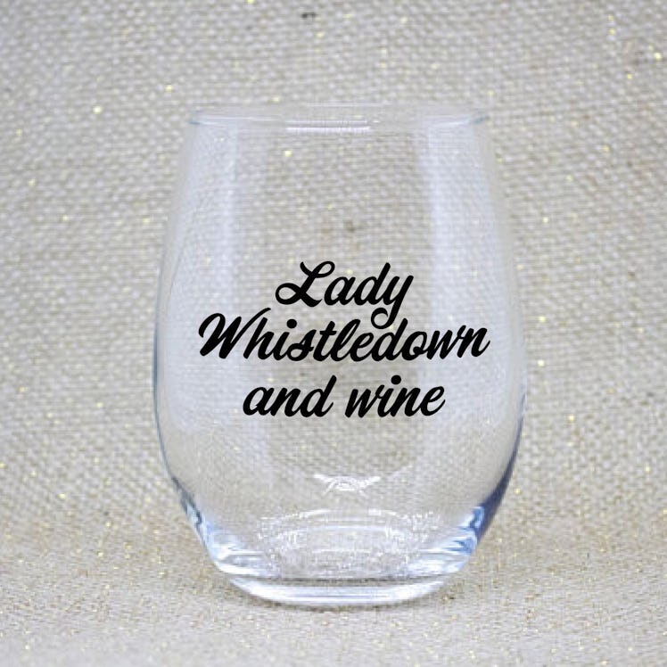 Bridgerton Wine Glass: Lady Whistledown