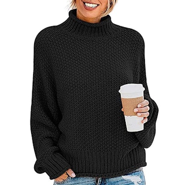 ZESICA Oversized Turtleneck Sweater