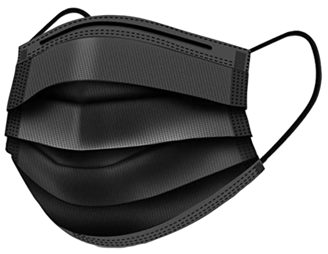Black Disposable Face Masks (50-Pack)