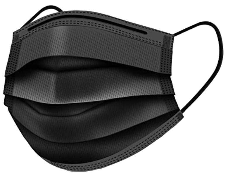 Black Disposable Face Masks (50-Pack)