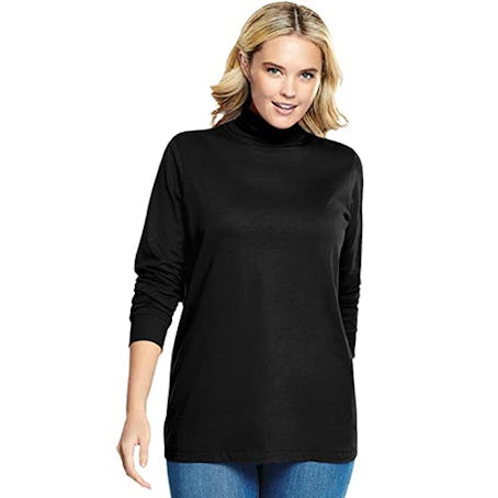 Woman Within Plus Size Turtleneck Tee Shirt