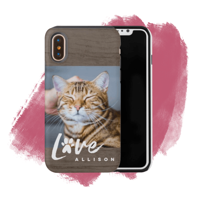 Rustic Love Paw iPhone Case