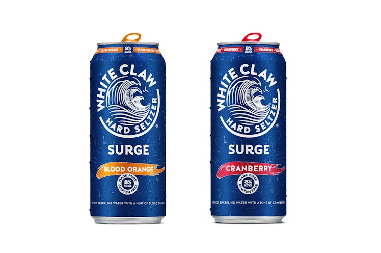 White Claw Surge 8% hard seltzer flavors are two refreshing options.