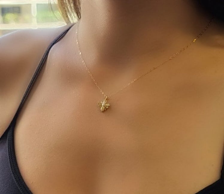 Dainty Bee Necklace - Tiny Silver, Rose or Gold Bee Jewelry