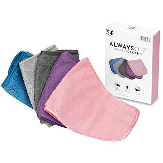 S&T INC. Always Off Reusable Makeup Remover Cloths (5-Pack)