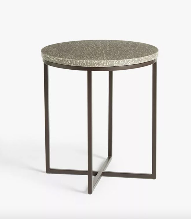 Anyday Rayna Terrazzo Large Side Table, Pink/Grey