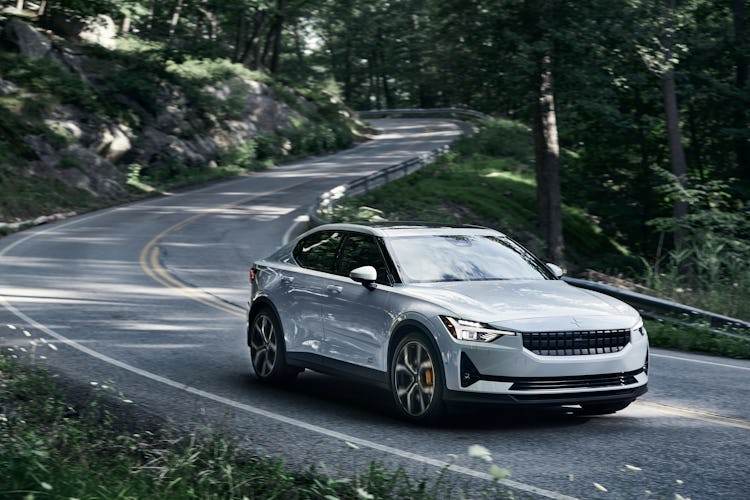 Polestar 2 on a country roads.