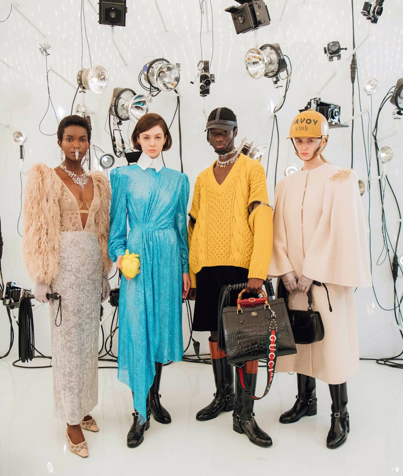 Four Gucci models