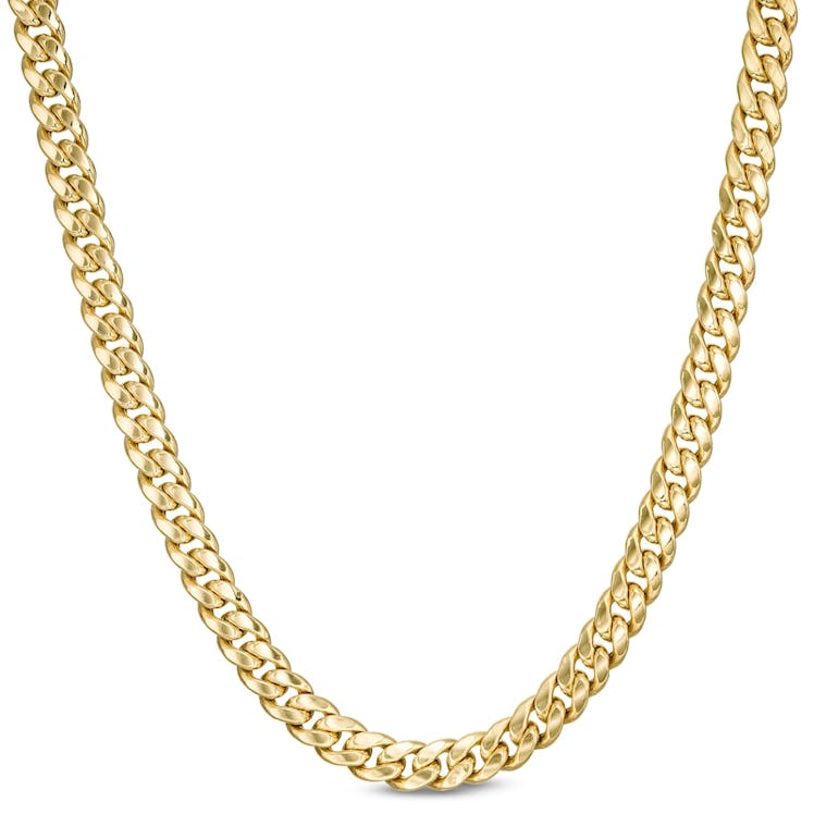 Made in Italy Hollow 6.2mm Cuban Curb Chain Necklace in 10K Gold - 20"