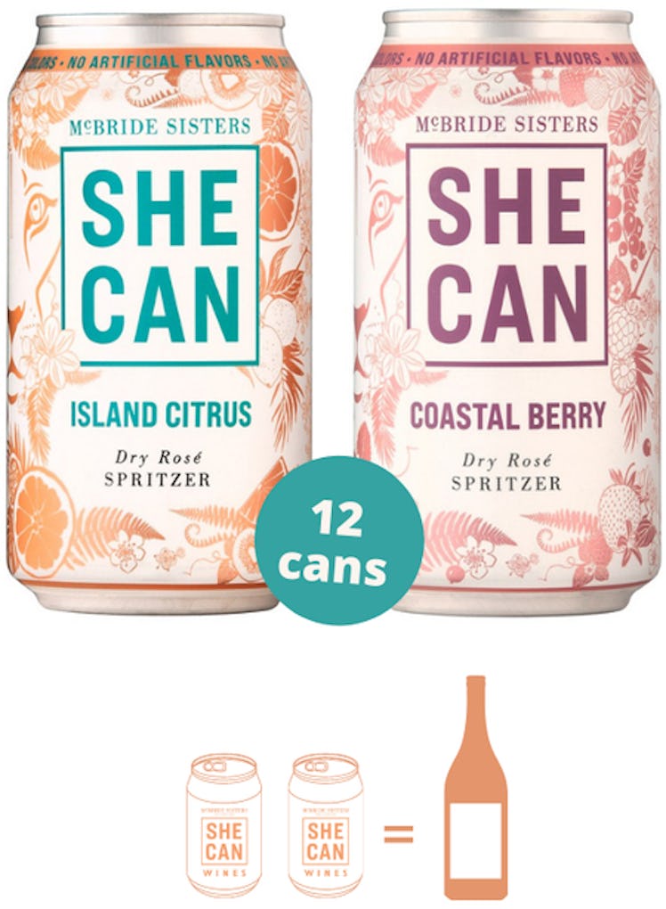 SHE CAN Dry Rosé Spritzers Mixed Pack, McBride Sisters Collection