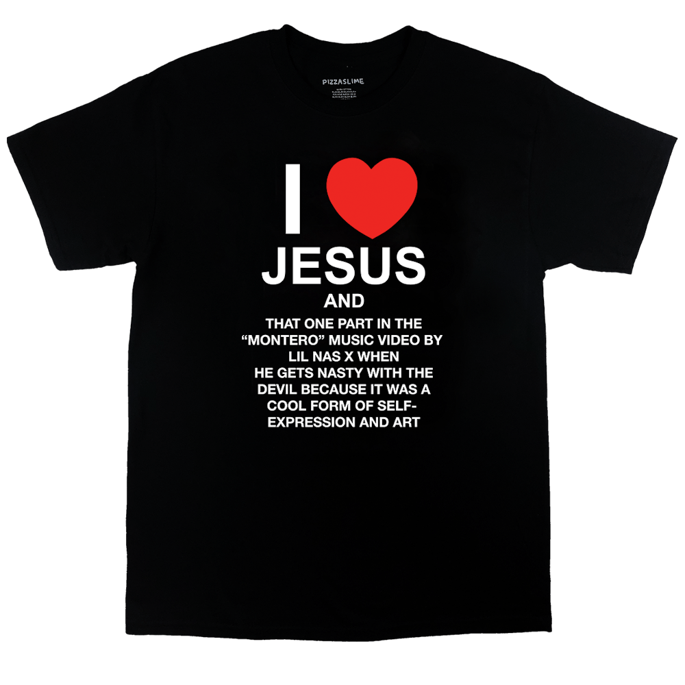 I love Jesus and Montero T-Shirt in Black