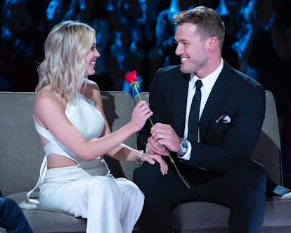 Cassie Randolph and Colton Underwood in the season finale of The Bachelor.