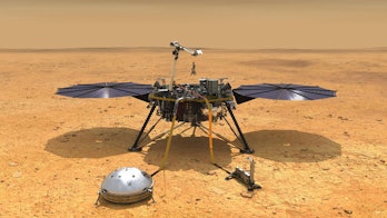 A NASA illustration of the InSight lander.