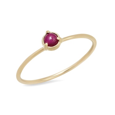 Elliot Young Ruby Solitaire Ring in 14K Gold
