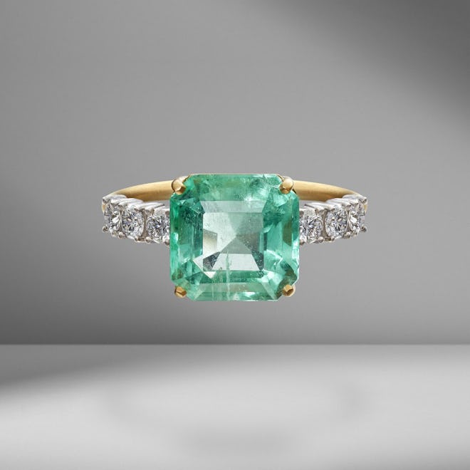 Emerald & Diamond Tennis Ring