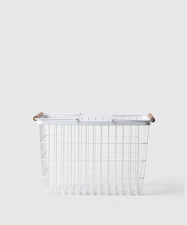 KonMari Medium White Metal Storage Basket