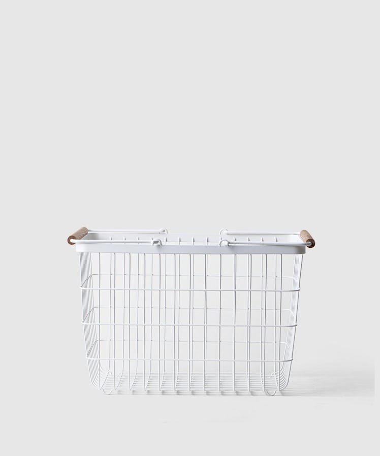KonMari Medium White Metal Storage Basket