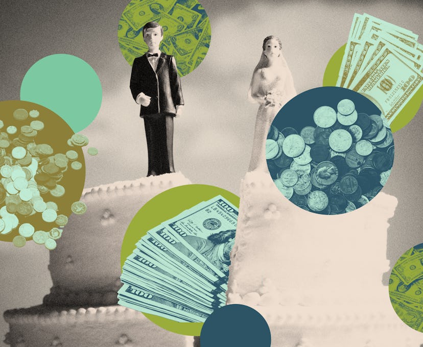 Bride and groom figurines on top of a cake. One woman describes how her divorce settlement allowed h...