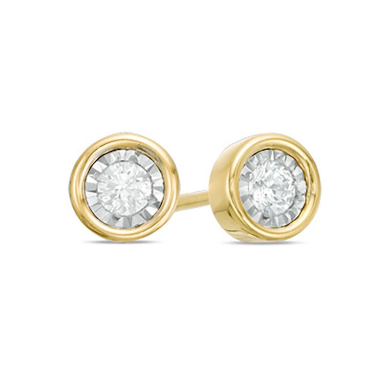 1/8 CT. T.W. Diamond Solitaire Stud Earrings in 10K Gold