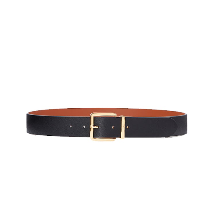Reversible Crosshatch Leather Belt