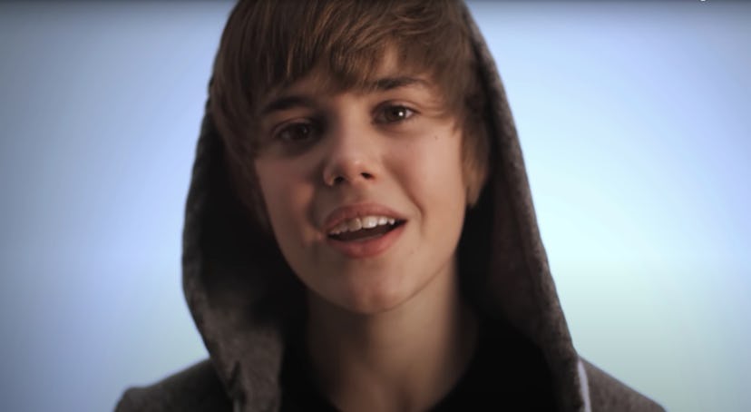 A still from Justin Bieber's "One Time" music video.