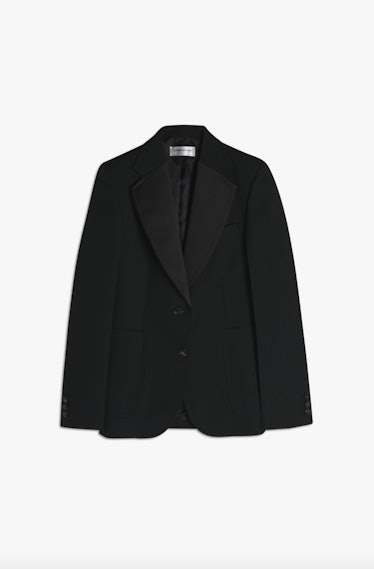 Patch Pocket Tuxedo Jacket In Black