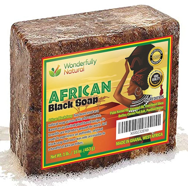 Wonderfully Natural Organic African Black Soap (1 lb Bar)