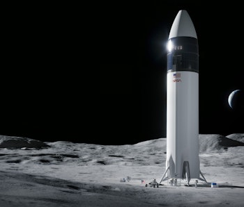 SpaceX concept art for lunar lander
