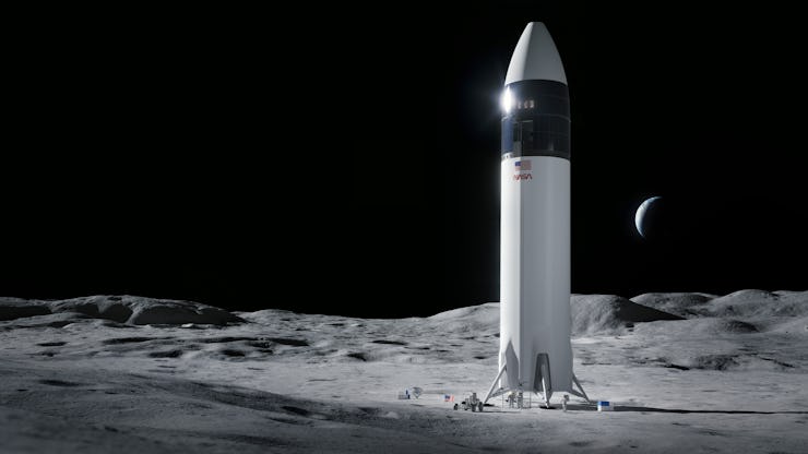 SpaceX concept art for lunar lander