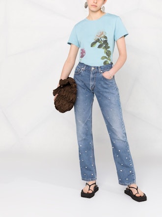Semicouture Crystal-Embellished Jeans
