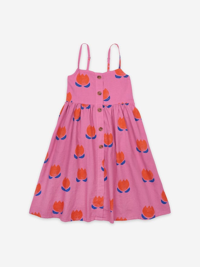 Bobo Choses Chocolate Flowers All Over Woven Dress