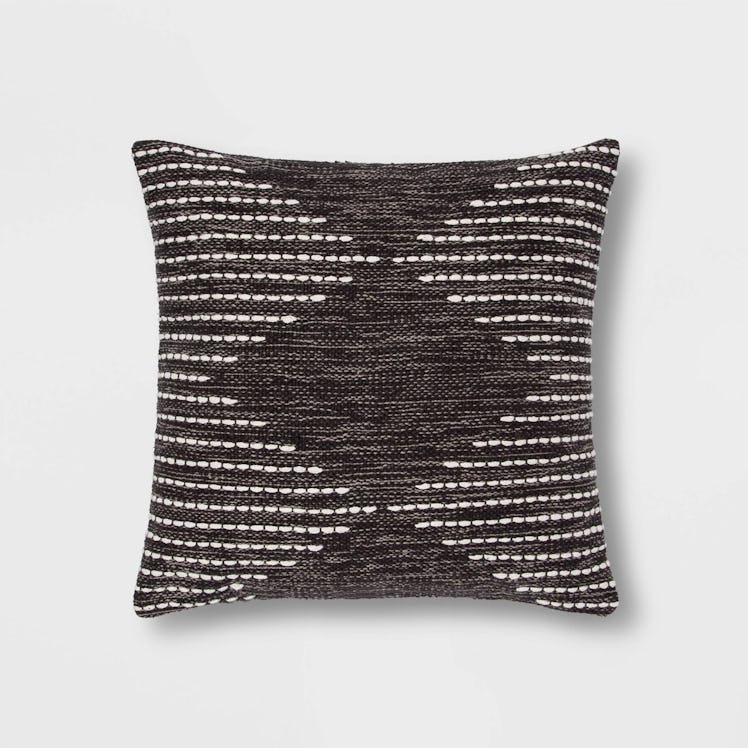 Modern Stitched Square Throw Pillow 