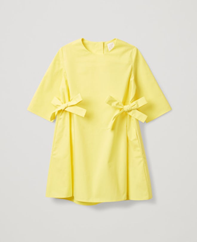 Side Tie Dress in Yellow