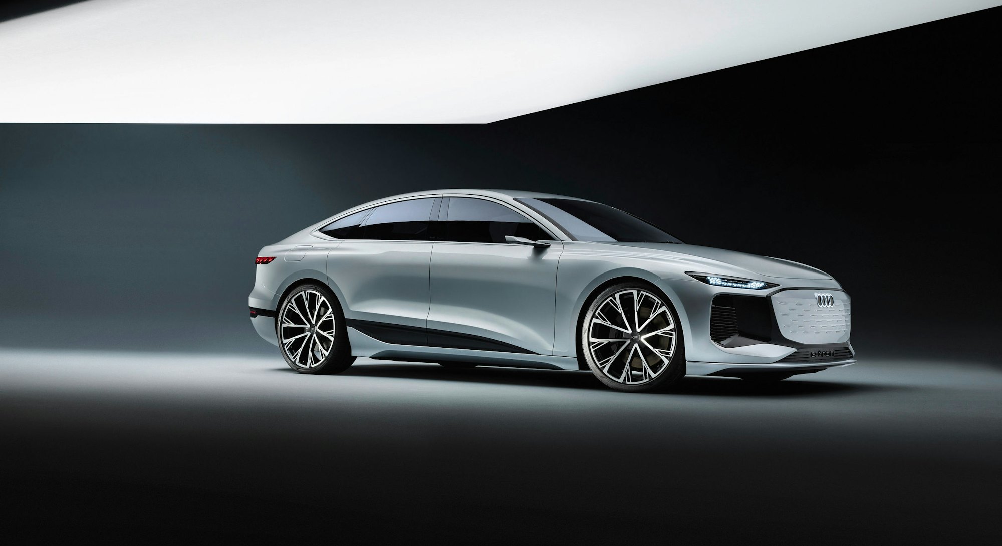 A concept rendering of Audi's A6 e-tron electric vehicle. EV. Electric. Electric cars. Electric vehi...