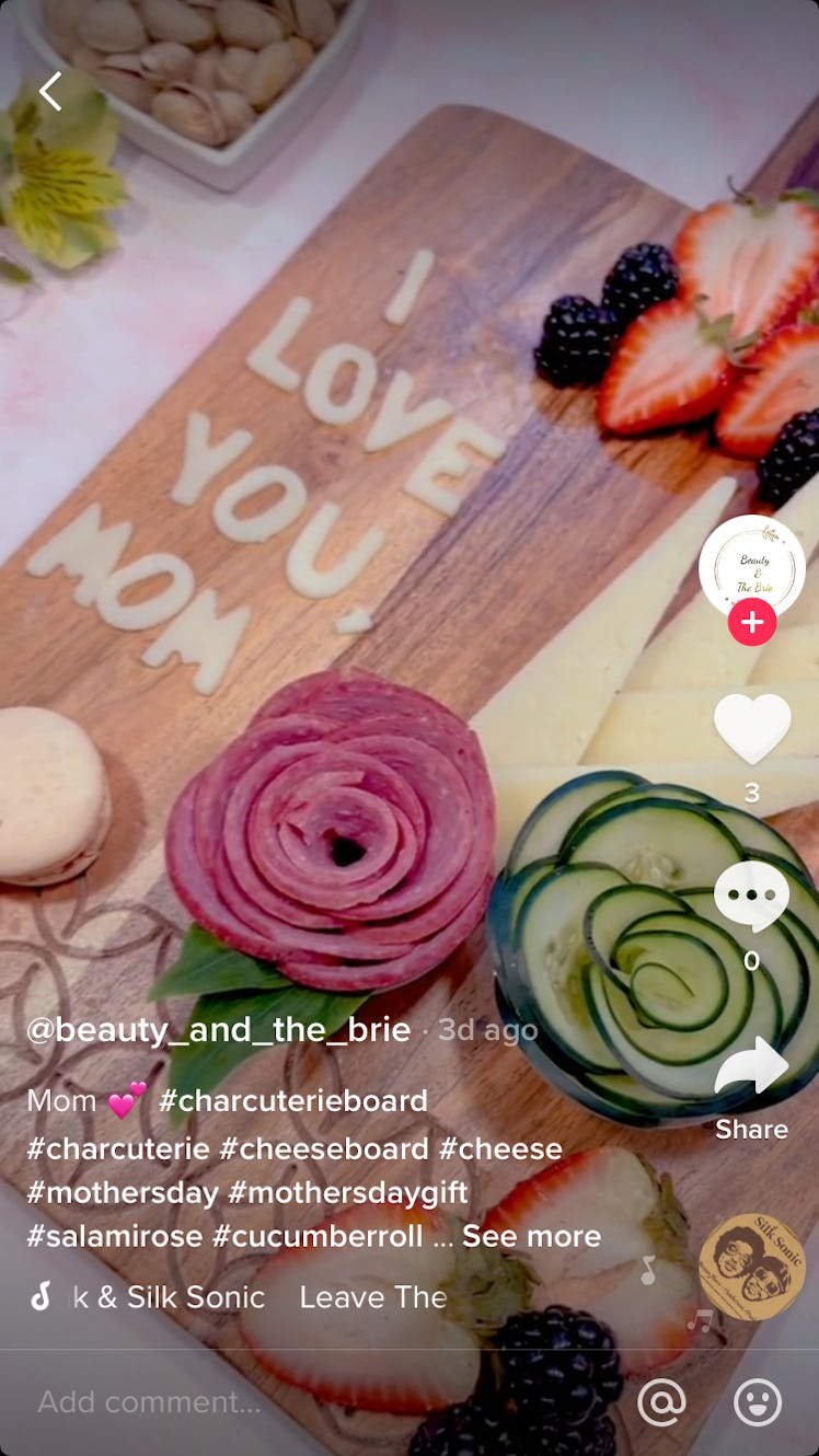 A Mother's Day charcuterie board on TikTok